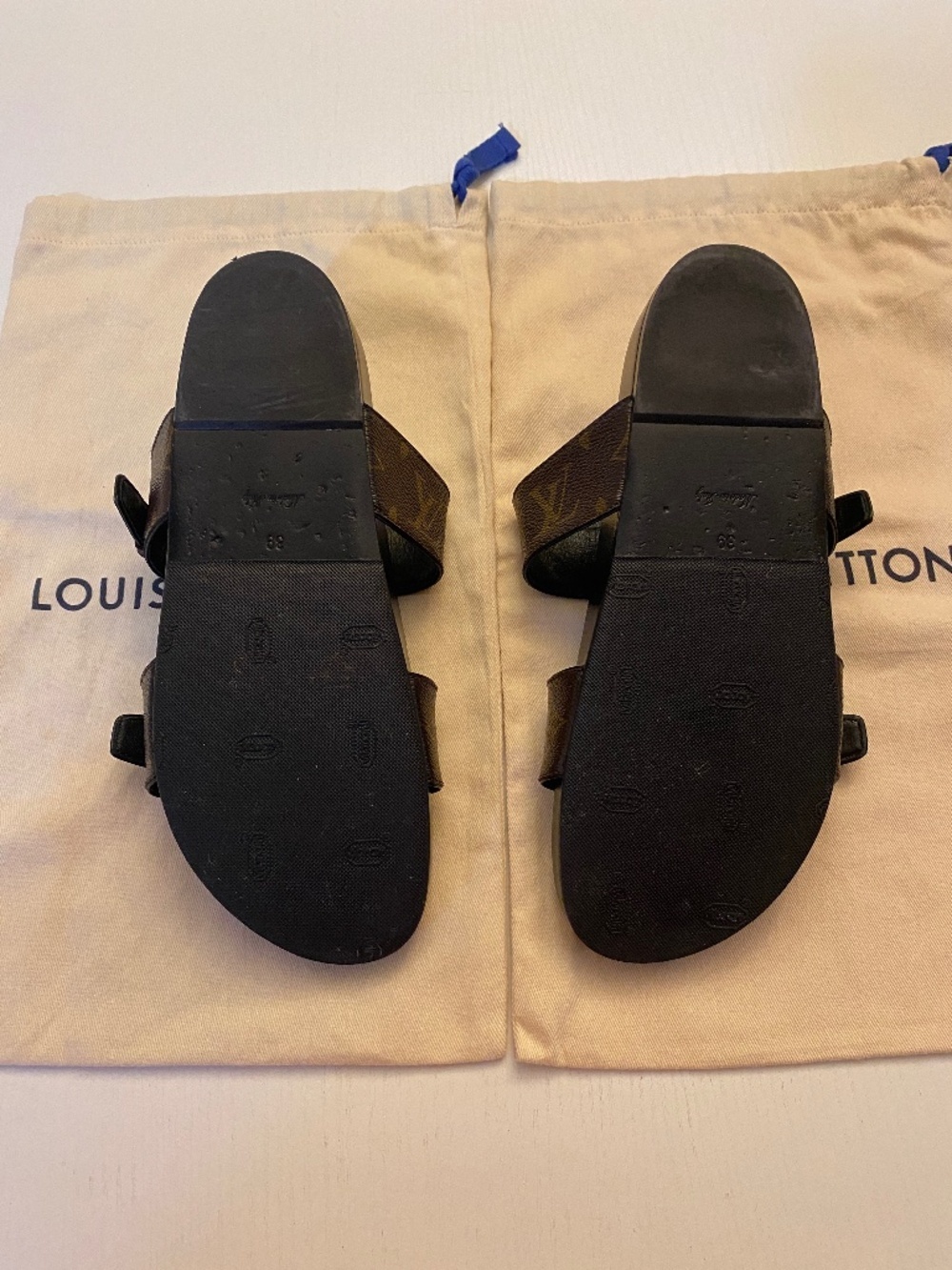LOUIS VUITTON Bom Dia Flat Comfort Mule Size US 8.5 - Picture 7 of 14